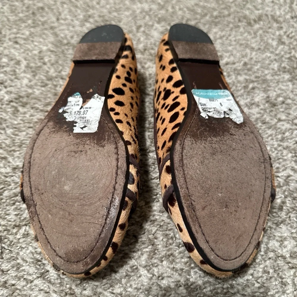 Tory Burch Animal Print Flats with Gold Studs - Picture 6 of 8